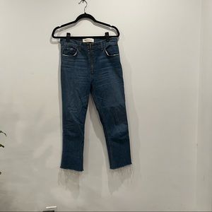 Reformation low rise denim straight leg jeans